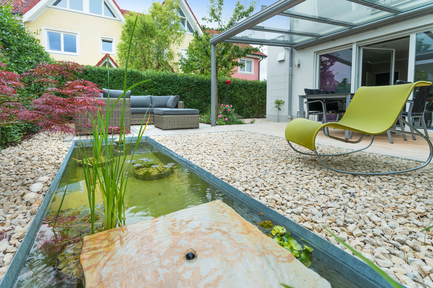 Bassin d'agrément et piscine naturelle - Maison et Paysage