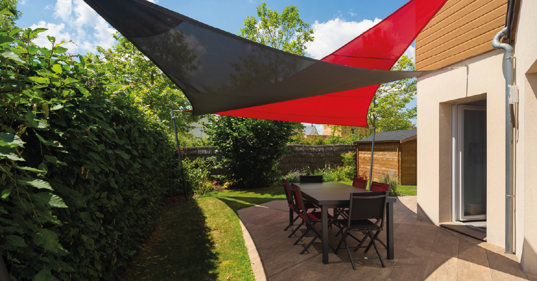 voile ombrage occultant jardin terrasse intimité été