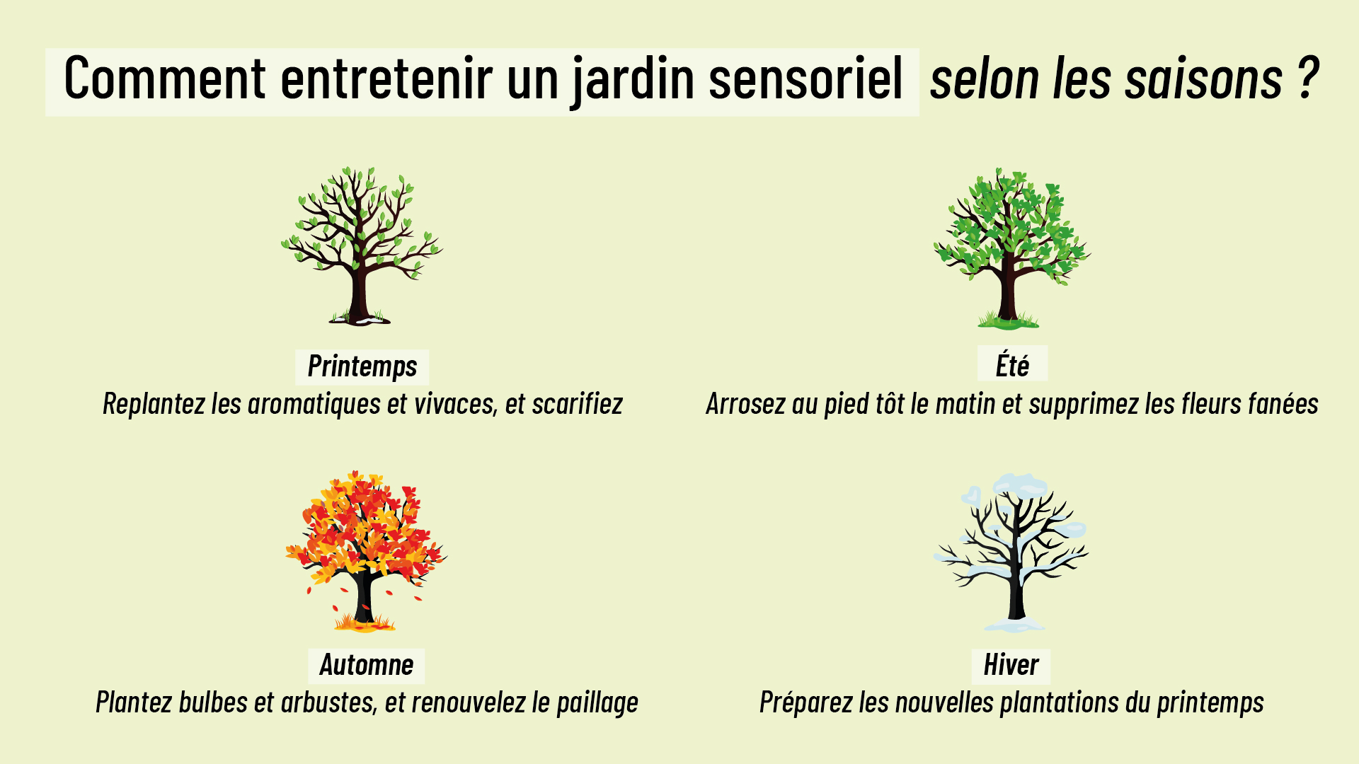 astuces pour entretenir son espace sensoriel selon les saisons