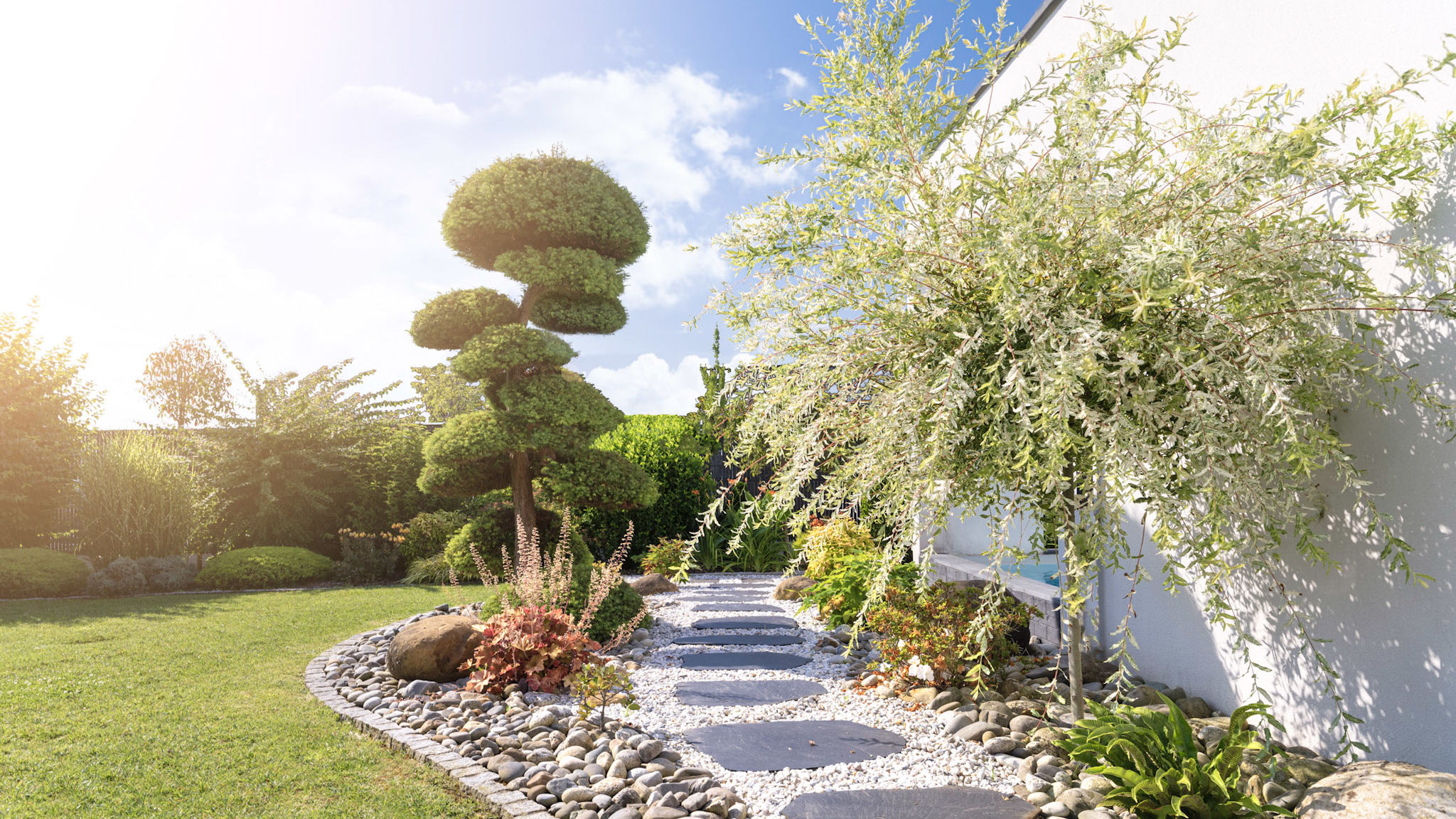 un jardin créé avec un compositeur végétal
